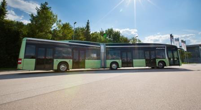 Un autobús eléctrico articulado de MAN: