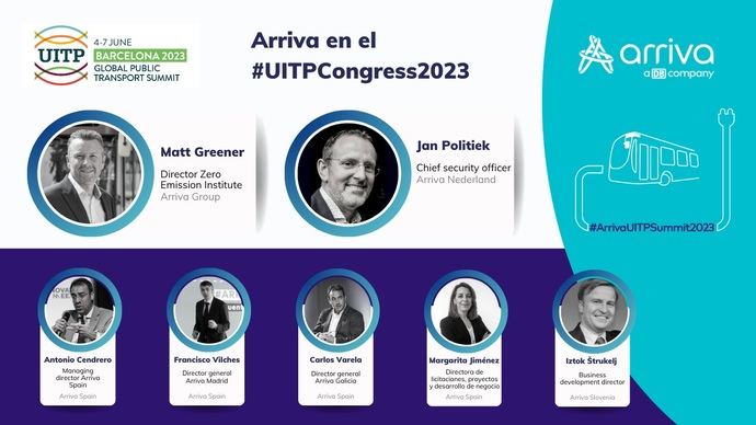 Arriva Group será uno de los protagonistas en UITP Global Public Transport 2023