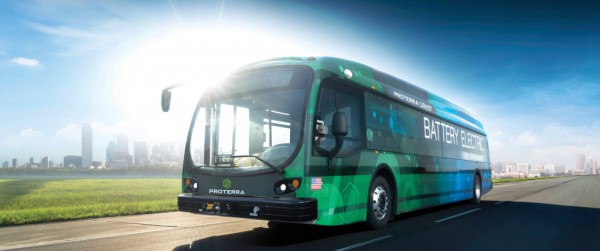 Uno de los autobuses eléctricos creado por Proterra.