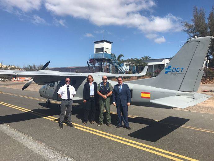 Aeronave conla que se realizaron las pruebas pilotos en Las Palmas.