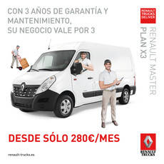 Renault Trucks ofrece la oportunidad del Renault Master con su Plan x3