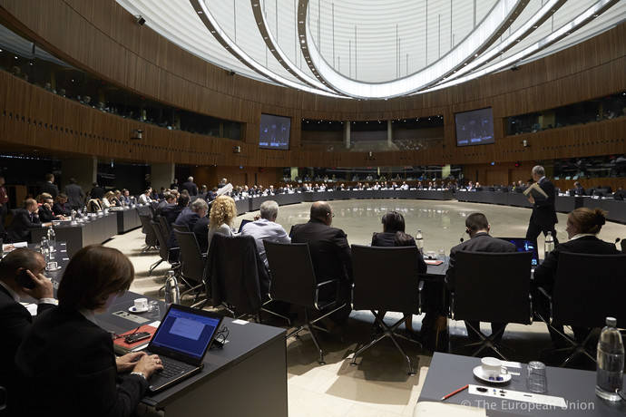 Una reunión de la Comisión Europea.