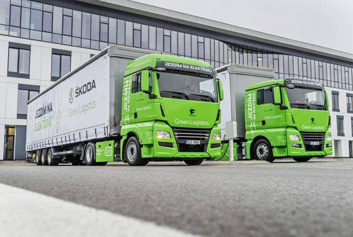 Škoda Auto pone a prueba camiones eléctricos en la logística interna