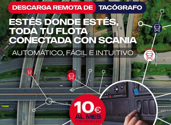 Datos seguros y accesibles con la descarga remota de tacógrafo de Scania