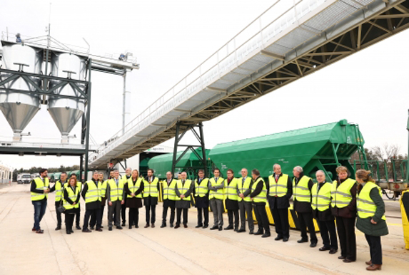 Inauguración de AgroTim, el segundo apartadero de la Terminal Intermodal de Monzón (TIM).