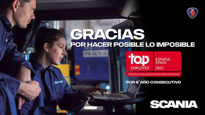 Scania, Top Employer por sexto año consecutivo