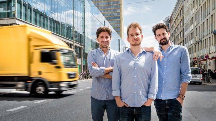 Luis Bardají, Gabor Balogh y Ramón Castro, fundadores de Trucksters.