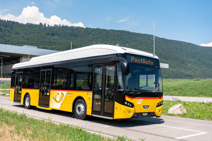 El VDL Citea eléctrico de PostBus.