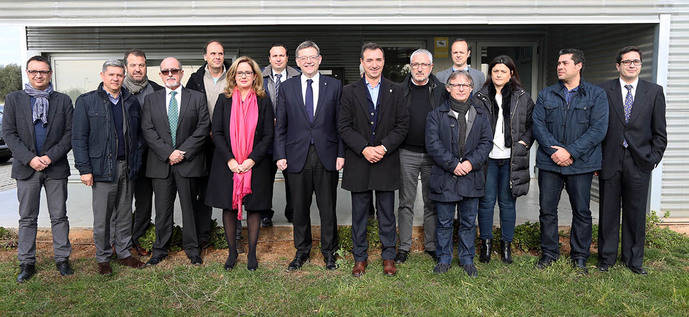 Reunión de Puig y los empresarios en el Parque Logístico de Valencia (PLV)