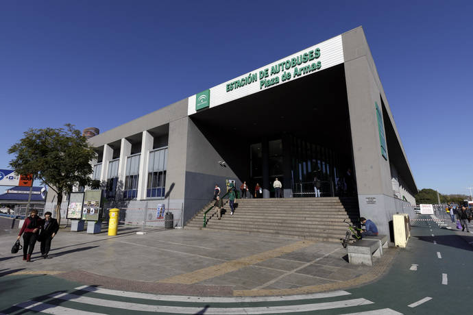 Estación de autobuses de Plaza de Armas, en Sevilla.