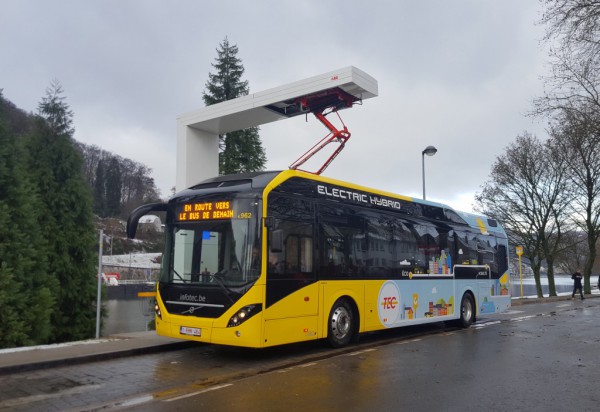 Uno de los autobuses Volvo que circulará por las calles de Charleroi y Namur.