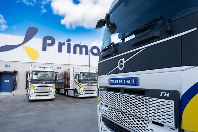Grupo Primafrio incorpora a su flota 15 camiones Volvo FH Electric