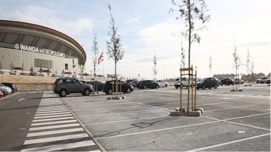 Aparcamiento del Wanda Metropolitano.