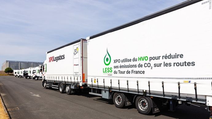 XPO, socio del Tour de Francia con sus camiones de biocombustible