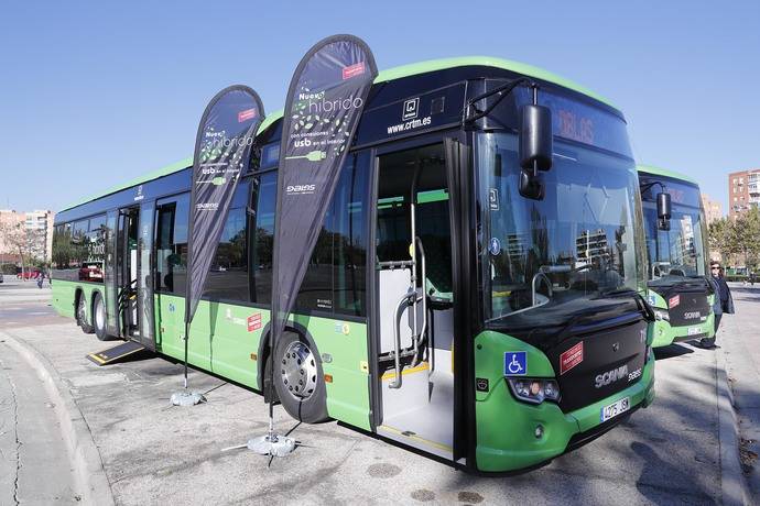 La Comunidad de Madrid incorpora 13 nuevos autobuses híbridos