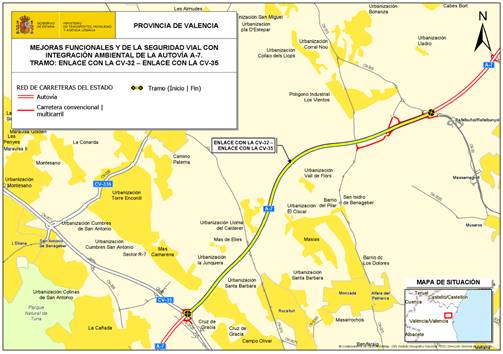 El Gobierno autoriza la licitación de las obras del proyecto de la A-7