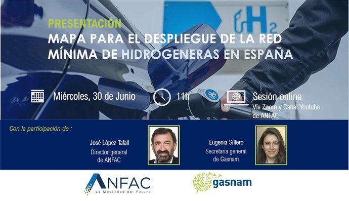 Anfac y Gasnam presentan el mapa de hidrogeneras y vehículos