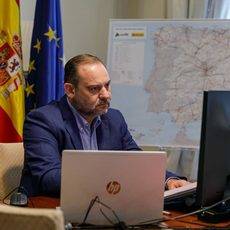 El ministro José Luis Ábalos, durante su intervención en la jornada de la UIMP.