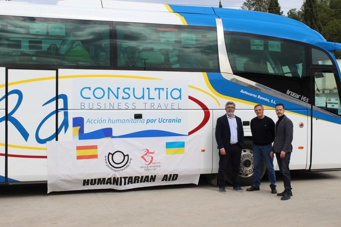 Valencia recibe al autobús solidario de refugiados ucranianos