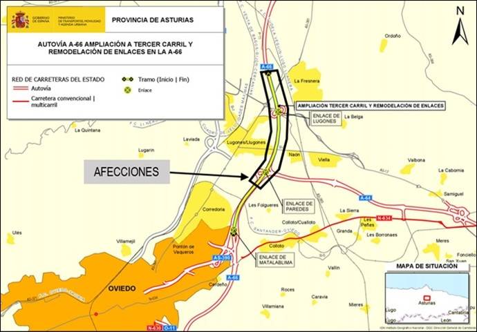 Obras del tercer carril de la A-66 afectarán al tráfico