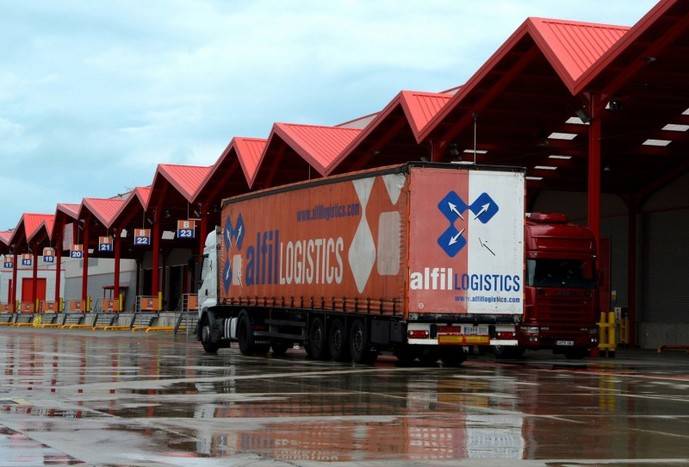 Un camión de Alfil Logistics.