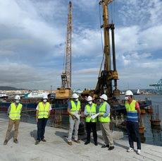 Visita a las obras en el Puerto de Algeciras.