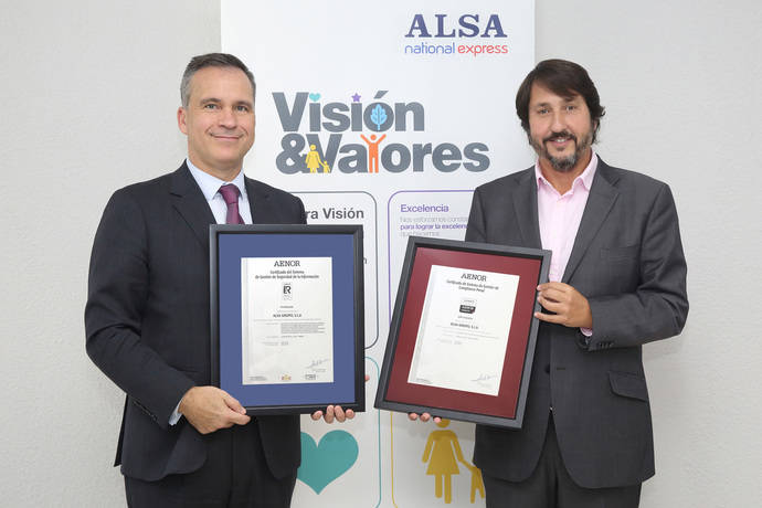 Alsa, certificado Aenor Compliance Penal y Seguridad de la Información