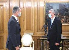 El Rey Felipe VI y el presidente de Anfac, José Vicente de los Mozos..