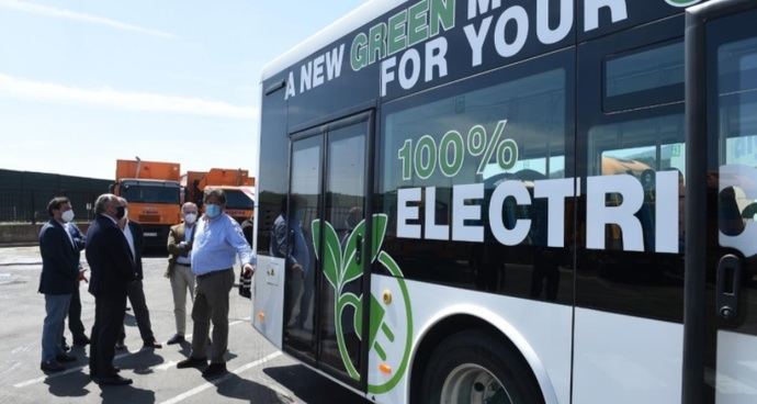 Un autobús eléctrico de Alfabus, a prueba en Algeciras