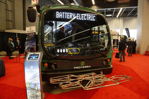 Un autobús eléctrico Proterra.
