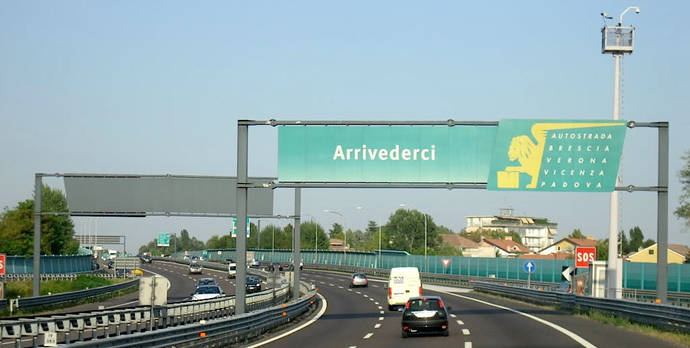 Una autopista italiana.