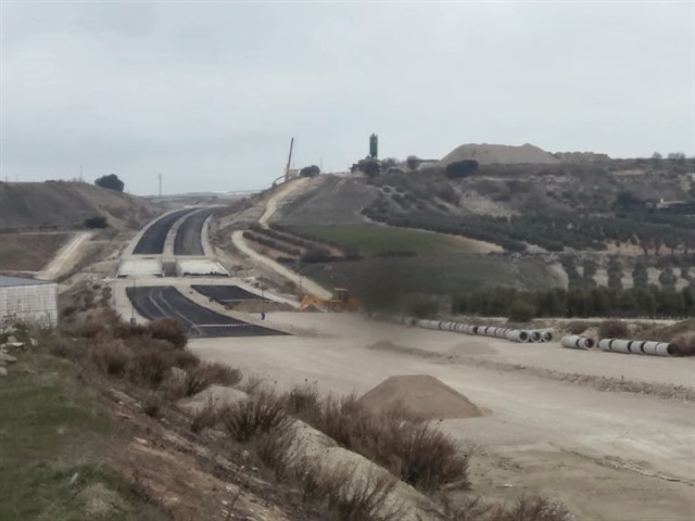 Situación actual de los primeros kilómetros de la A-32.