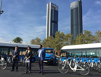 Momento de la presentación de la EMT de Madrid como nuevo encargado del servicio biciMAD.