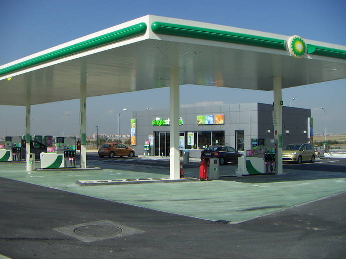 Estación de servicio de BP.