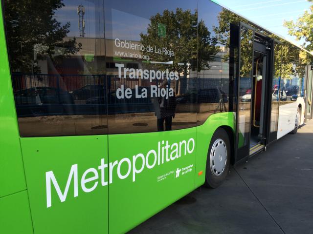 Un autobús metropolitano de La Rioja.