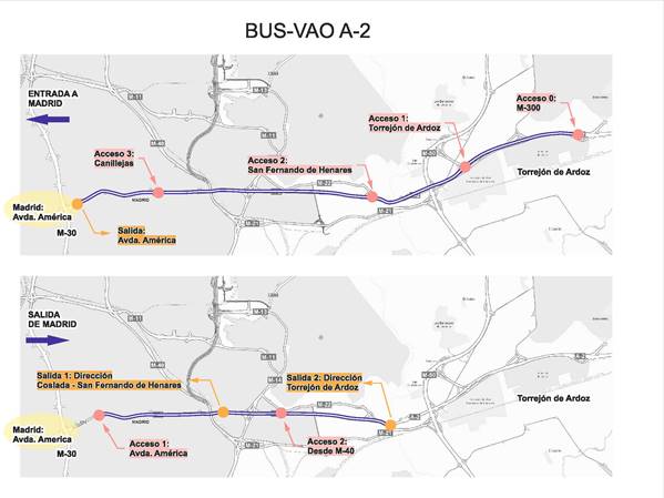 El Consejo de Ministros aprueba Convenio para carril Bus-VAO en la autovía A-2