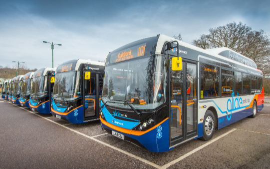 Los autobuses eléctricos para Stagecoach.