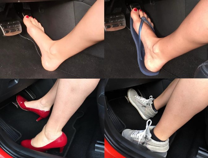 Race alerta del peligro de conducir con calzado inadecuado