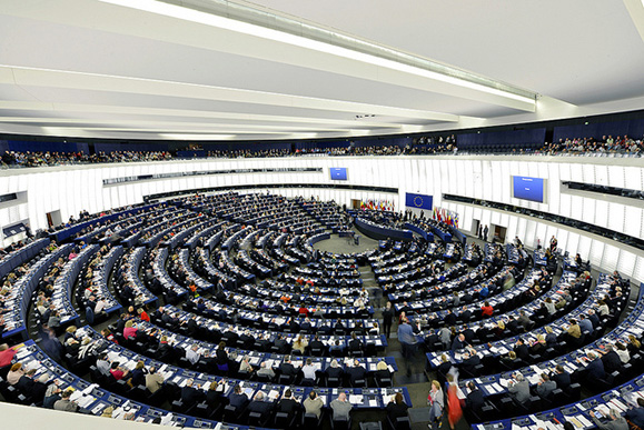 Interior del Parlamento Europeo.