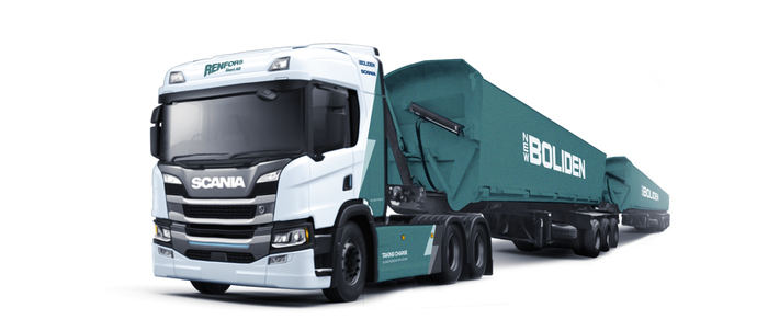 La empresa sueca Boliden compra un camión eléctrico Scania para 74 ton