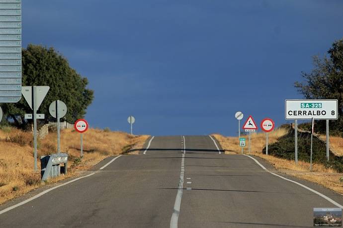 Un tramo de la carretera SA-325.