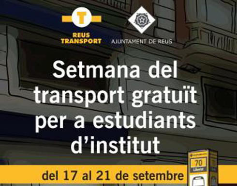 Autobús gratuito en Reus para alumnos de instituto durante una semana