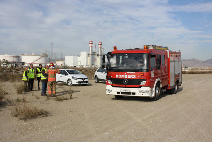 Simulacro de incendio en el Puerto de Castellón