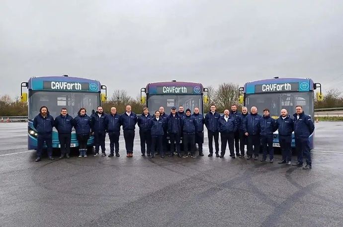 Los autobuses autónomos operativos en las carreteras del UK
