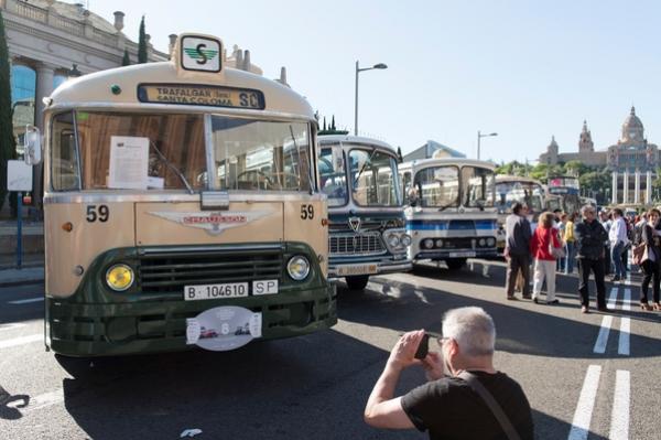 Imagen de una edición anterior de la Exposición y Rally Internacional de Autobuses Clásicos Barcelona - Caldes de Montbui.