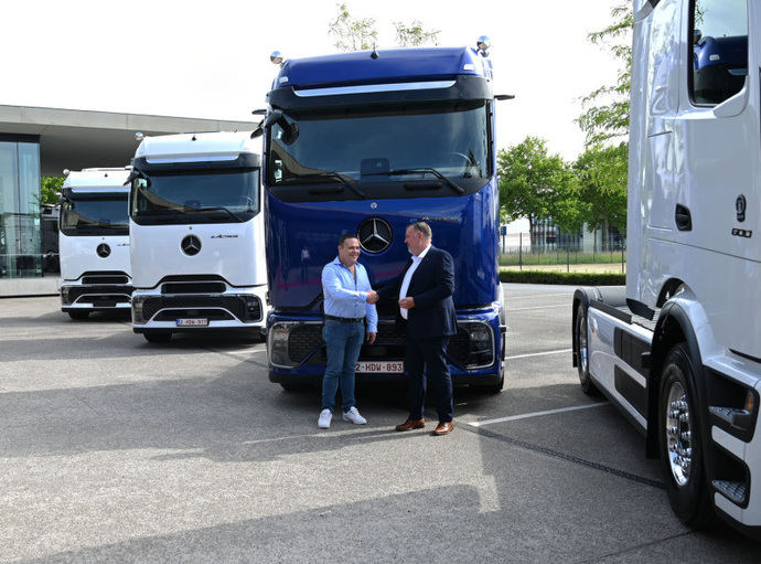 VM-Milktrans y Sovedo Logistics de estreno: primeros eActros 600