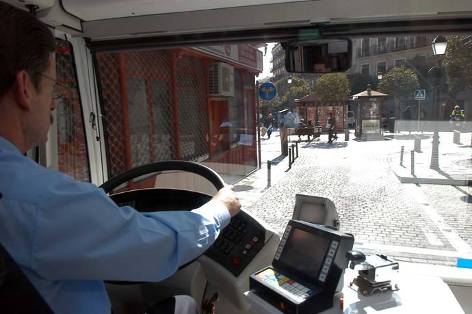 Un conductor de la EMT de Madrid.