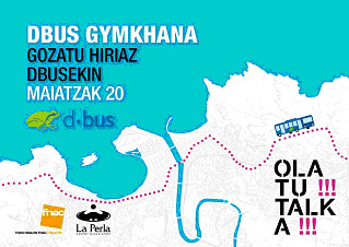Dbus organiza una gymkhana en Olatu Talka para conocer el transporte público de la ciudad