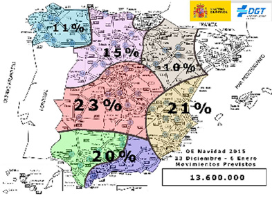 Dispositivo especial de tráfico de la DGT por Navidad