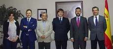 Elena Melgar (ATA); Tomás Castro (CONETIC); César García Arnal (UPTA), Ramón García (CEL y CITET); Álvaro Carrillo de Albornoz (ITH) y Emilio Gallego (FEHR), en el acto de constitución de la Federación eAPyme